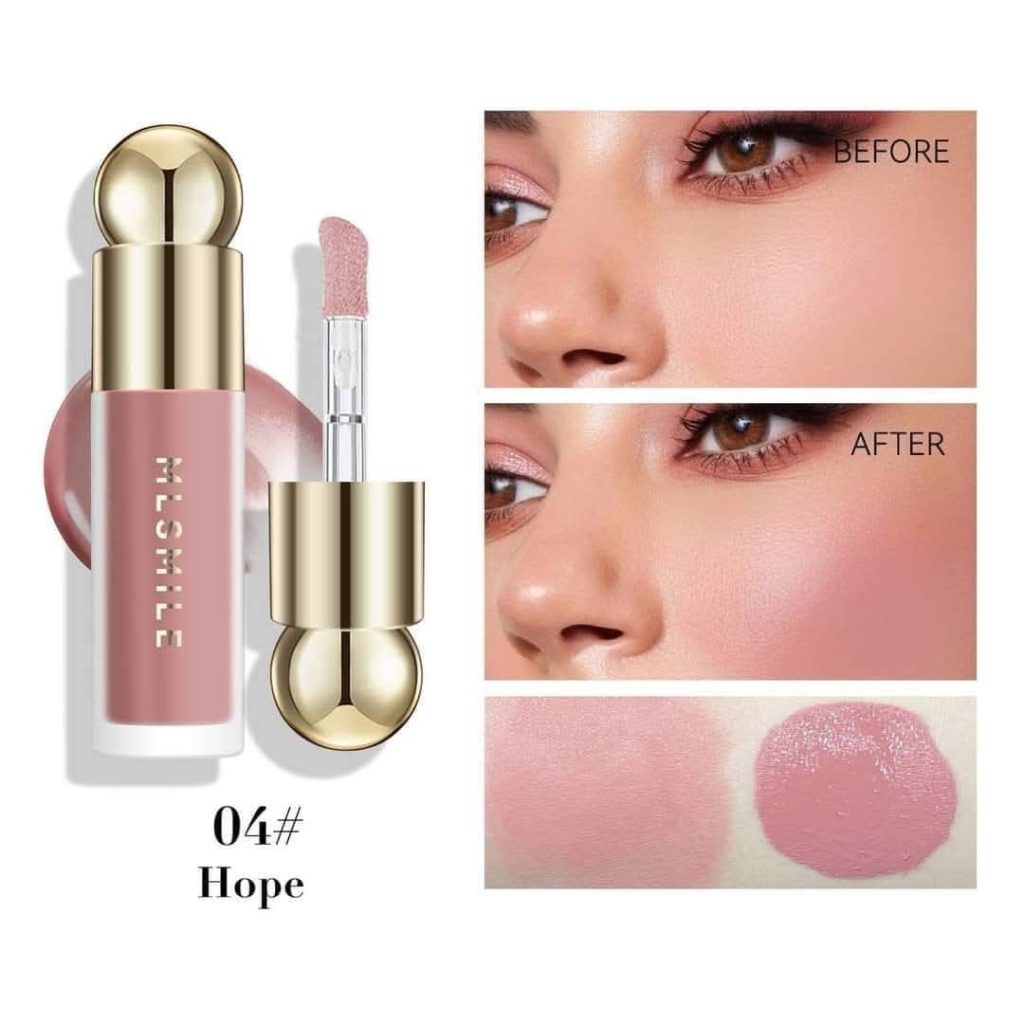 Ml smile Liquid Blush Natural Moisturizing Waterproof Eye Shadow Highlight Repair Facial Blusher Rouge Cream Beauty Makeup